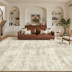 Madane 8x10 Area Rugs for Living Room, Machine Washable Vintage Beige Rug - Image 2