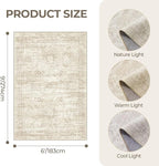 6x9 Rug for Living Room, Soft Low Pile Indoor Washable Rugs for Bedroom - Image 2