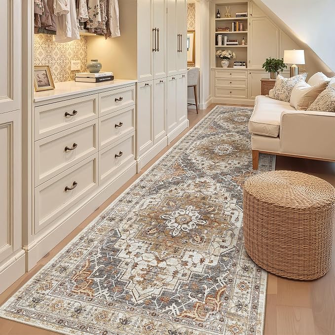 Madane 3x12 Hallway Runner Rug, Non Slip Washable 12ft Runner - Image 3