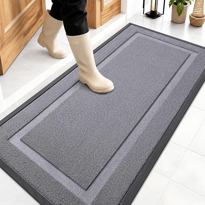 OLANLY Front Door Mat Indoor Outdoor Entrance, Waterproof All-Season, by OLANLY