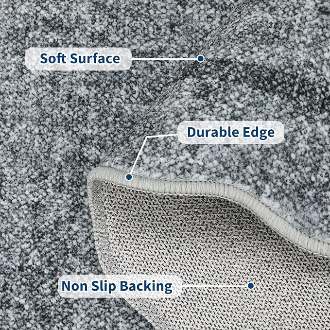 GarveeHome Scalloped Area Rug 4x6 Washable Rug Modern Floor Cover Soft Low Pile - Image 3