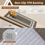COSY HOMEER Kitchen Rugs Non-Slip 20x30/20x48 Inch Thick Polypropylene Standing - Image 3
