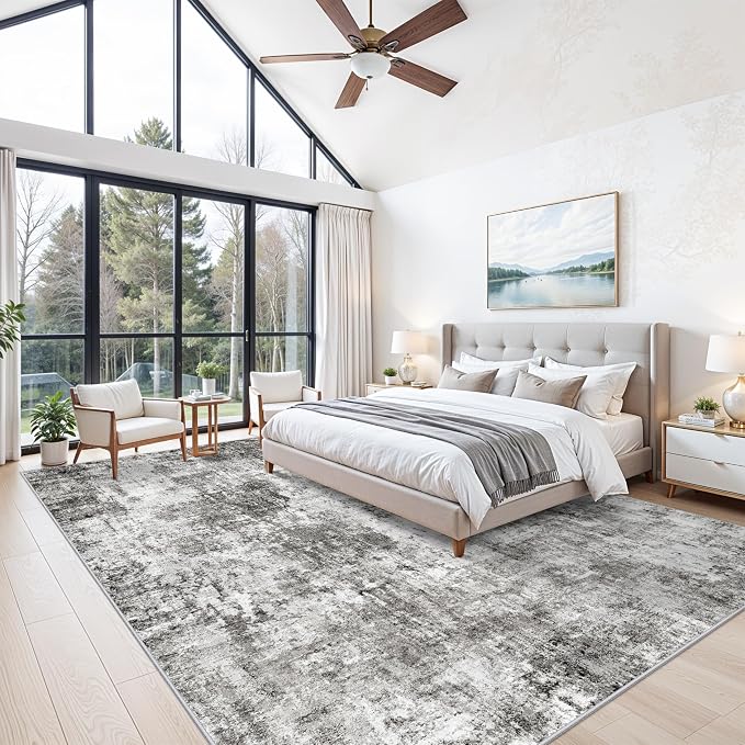 12x12ft Square Living Room Rug – Non-Slip Washable Extra Large Floor Carpet - Image 2