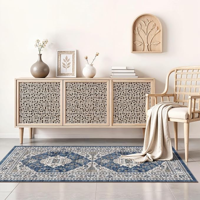 2x4 Non-Slip Entryway Area Rugs: Washable Stain Resistant Kitchen Carpet - Image 4