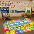 KC Cubs 8x10 ABC Alphabet, Months & Days Rug – Educational Play Mat Carpet by KCCubsKidsHomeandFurnishing