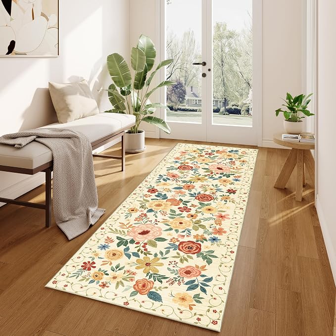 DUKINO Runner Rug, 2x10 Kitchen Hallway Carpet, Washable - Image 2