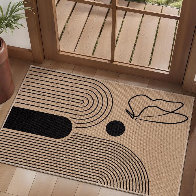 Tangsoo Easy Jute 2x3 Outdoor Rug, Washable Non-Slip Rug - Image 2