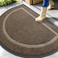 OLANLY Half Circle Door Mat Indoor Outdoor Entrance Welcome, Waterproof by OLANLY