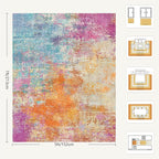 5x7 Area Rugs, Abstract Modern Ultra Soft Washable Rug, Non Slip Carpet - Image 2