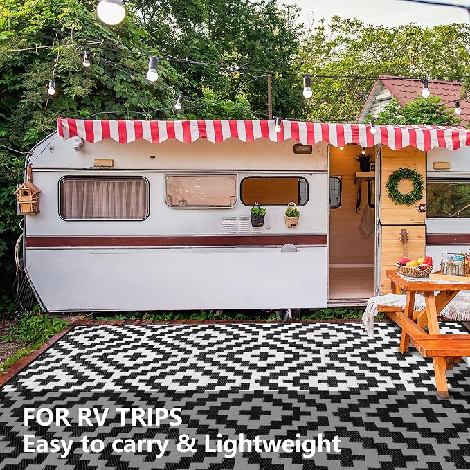 Outdoor Patio Plastic Straw Rug - Image 2