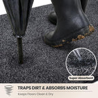 PURRUGS Dirt Trapping Door Mat 20" x 31.5", Non-Slip Machine Washable Entryway - Image 2
