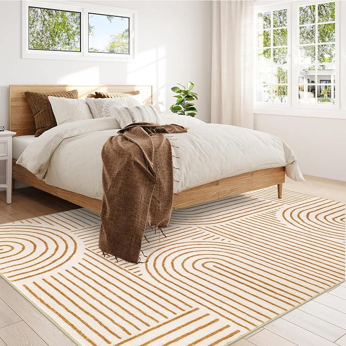 Lahome Abstract Washable Area Rug 6x9, Soft 6x9 Rug - Image 5