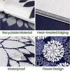 LuxStep Outdoor Rug Waterproof Outdoor Plastic Straw Rug Reversible Patio Rug - Image 4