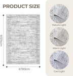 6x9 Rug for Living Room, Soft Low Pile Indoor Washable Rugs for Bedroom - Image 2