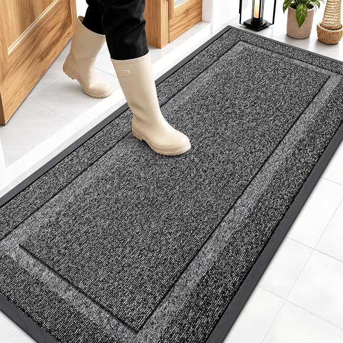 OLANLY Front Door Mat Indoor Outdoor Entrance, Waterproof All-Season, by OLANLY
