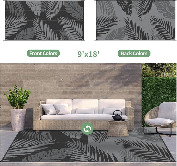 GENIMO Outdoor Rug 9' x 18' Waterproof - Image 2