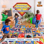 DC Super Friends Educational Kids Rug – ABC Alphabet, Emotions & Hero Traits - Image 8