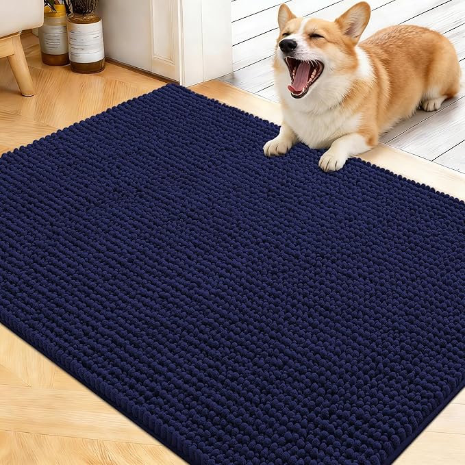 OLANLY Dog Door Mat for Muddy Paws 40x32, Ultra Absorbent Chenille Mud Doormat by OLANLY