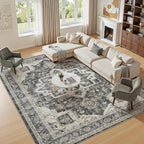 6x9 Area Rugs for Living Room, Washable Non Slip Vintage Distressed Stain - Image 6