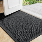 Mibao Front Door Mat Indoor Outdoor Entrance, Dirt Trapping Waterproof by Mibao