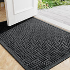 Mibao Front Door Mat Outdoor Entrance, Waterproof Dirt Trapper Doormat by Mibao