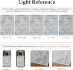 4x6 Washable Neutral Area Rug Blue Vintage Entryway Bathroom Carpet Non-Slip - Image 8