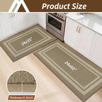 COSY HOMEER Kitchen Rugs Sets 2PCS, Non-Slip Washable Kitchen Mats - Image 2