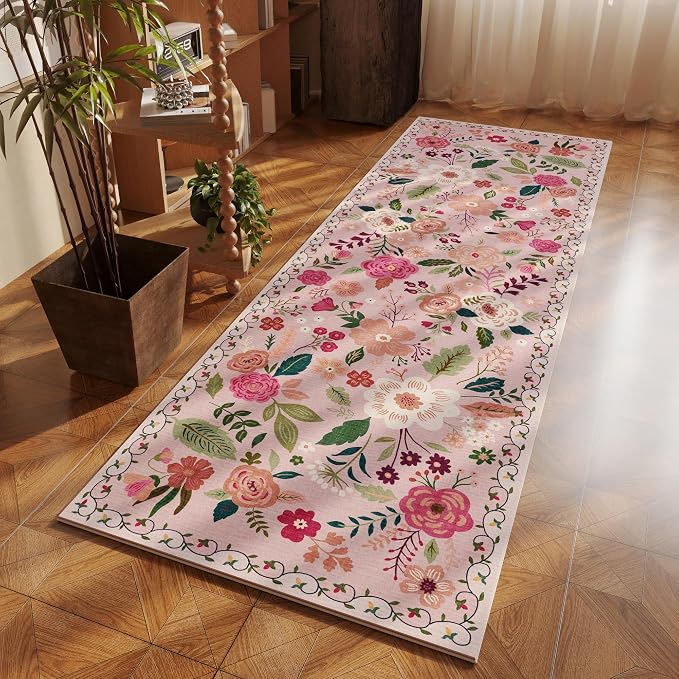Rugcomf Runner Rug for Hallways Kitchen Rug Non Slip 2'6''x8' Washable Runner - Image 6