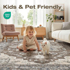 10x12 Area Rugs Living Room: Washable Vintage Rug Large Non-Slip Stain - Image 5