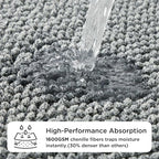 Bedsure Dog Door Mat for Muddy Paws, High-Low Absorbent Chenille Indoor - Image 4