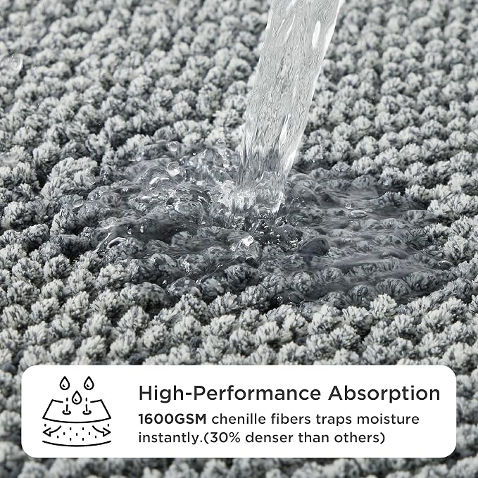 Bedsure Dog Door Mat for Muddy Paws, High-Low Absorbent Chenille Indoor - Image 4