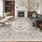 befbee 9x12 Area Rug, Ultra-Thin Washable Rugs by Befbee