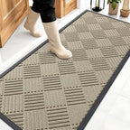 OLANLY Front Door Mat Outside Entrance 59x23, Heavy Duty Sturdy Natural Rubber by OLANLY