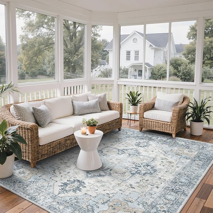 GENIMO Outdoor & Indoor Area Rug 9'x12', Waterproof, Non-Shedding, Easy Cleaning - Image 3