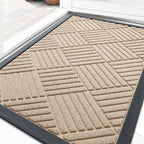 OLANLY Front Door Mat Outside Entrance 29.5x17, Heavy Duty Sturdy Natural by OLANLY