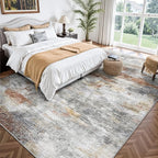 8x10 Area Rugs, Abstract Morden Soft Washable Rug, Non-Slip Low Pile Rugs - Image 3