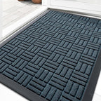 OLANLY Front Door Mat Outside Entrance 33x21, Heavy Duty Sturdy Natural Rubber by OLANLY