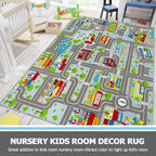 Capslpad Sky Blue Car Road Kid Rug Carpet Playmat - Image 6