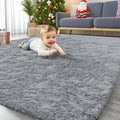 OLANLY Area Rugs for Living Room Bedroom, Machine Washable 4x5.9 ft Soft Fluffy by OLANLY