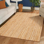 Hausattire Hand Woven Jute Braided Rug, Reversible Boho Entry Area Rugs - Image 4