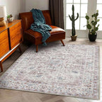 CHAMPLANT Washable Area Rug 4'x6' Traditional Floor Cover Foldable Thin Rugs by CHAMPLANT