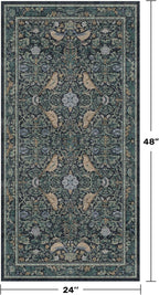 Hazo Haus Washable Floral Small 2x4 Thin Door Mats - Image 2