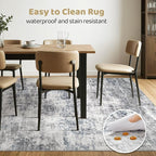 8x10 Area Rugs Living Room: Washable Large Abstract Neutral Modern Soft Rugs - Image 6