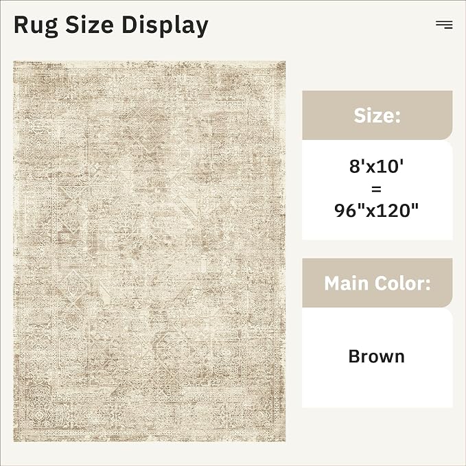 Soalmost Washable Area Rug 8x10, Large Soft Rugs - Image 4