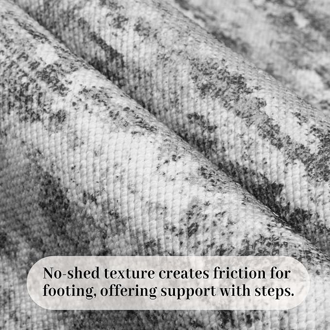 3x5 Area Rug Washable Entryway Rug Non Slip Abstract Tear and Stain Resistance - Image 4