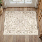 Neutral Kitchen Rug Set of 3 Washable Beige Vintage Kitchen Mats - Image 6