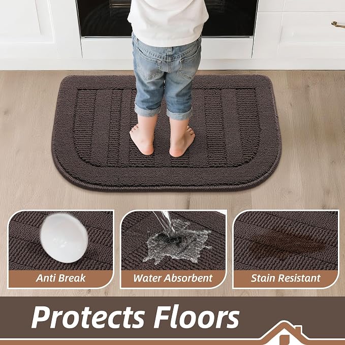 BEQHAUSE 30x18 Inch Kitchen Rug Mat Durable Kitchen Rugs Non-Slip Washable - Image 4