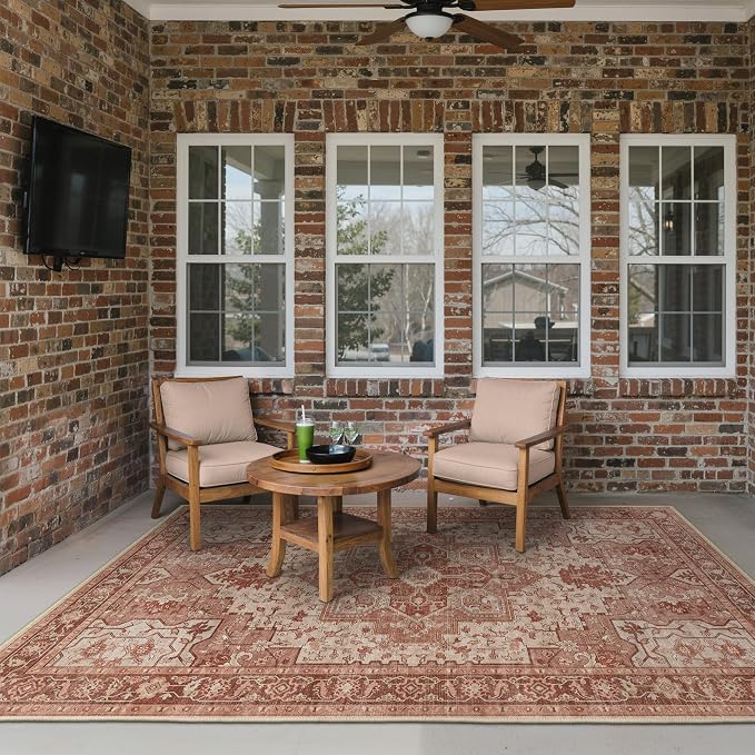 GENIMO Outdoor & Indoor Area Rug 4'x6', Waterproof, Non-Shedding, Easy Cleaning - Image 3