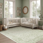 Sage Green Area Rugs 9x12 Living Room No Slip Stain Resistant Large Area Rug - Image 9