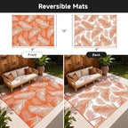 Pauwer Waterproof Outdoor Rug 9x12, Reversible Plastic Straw Patio Camping Rug - Image 2